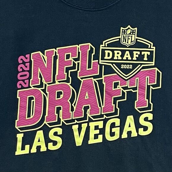 2022 NFL Draft Las Vegas Black Team Apparel T‑Shirt 2XL XXL NFL Fan Tee - Picture 7 of 8